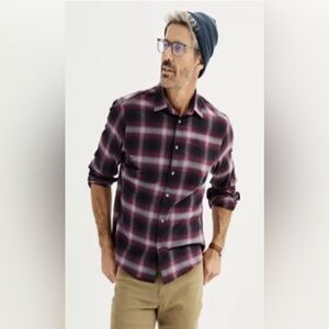 Apt 9 men’s standard fit, premier, flex, flannel shirt, XXL, dark red, NWT